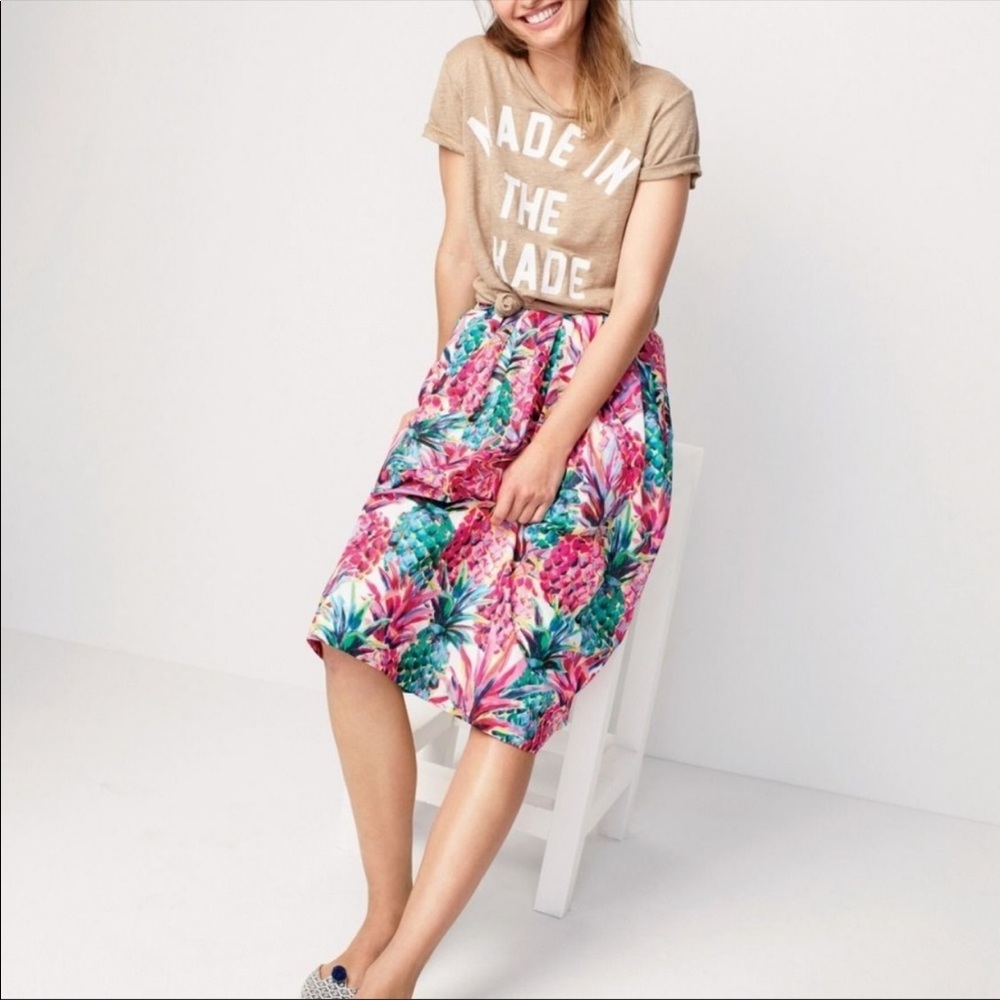 J. Crew 🍍 pineapple print skirt